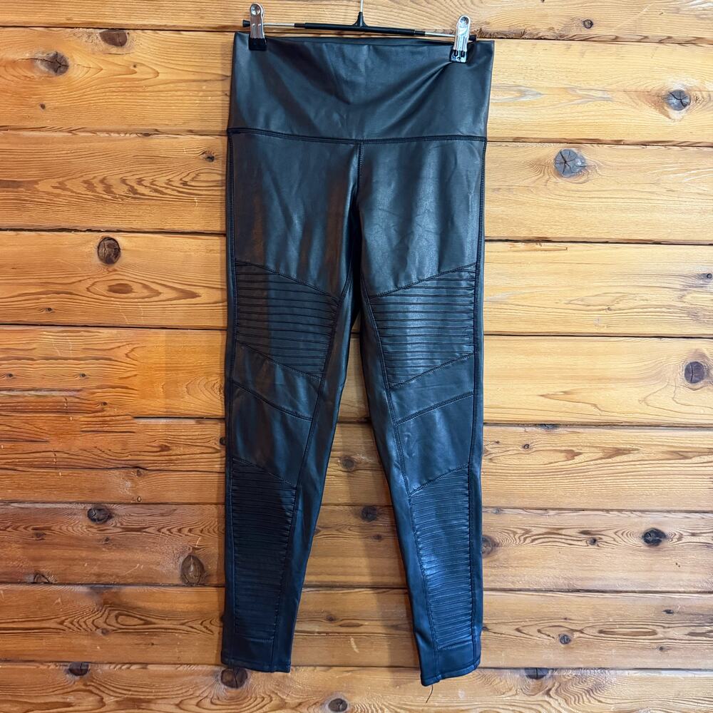 7 For All Mankind Faux Leather Moto Leggings Size Small